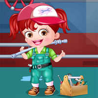 Baby Hazel Plumber Dress Up